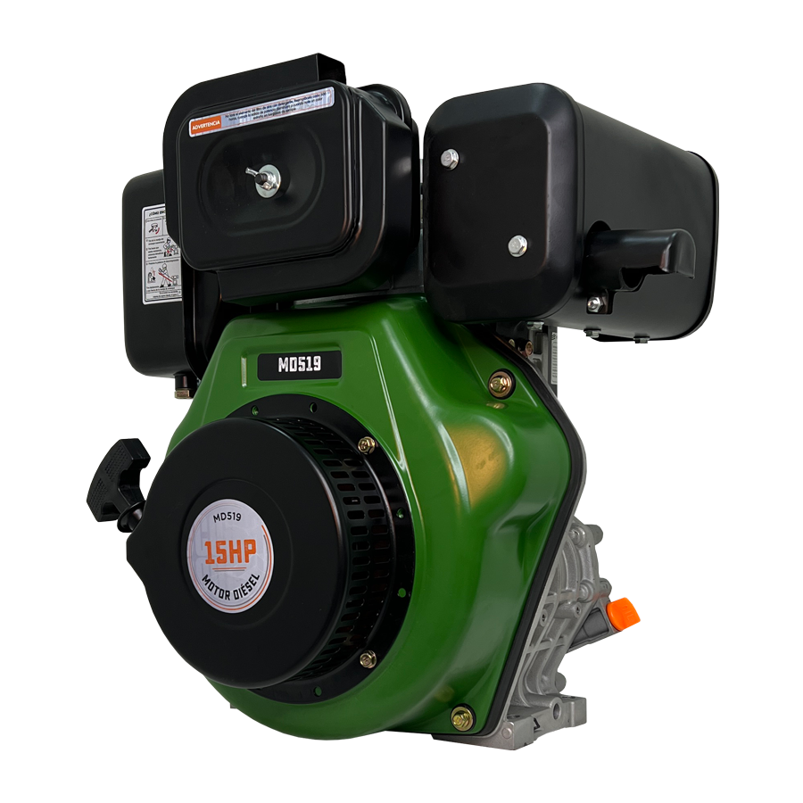 MOTOR DIESEL ECOMAX 15HP 3600RPM ROSCA EJE 1` ARRANQ MANUAL