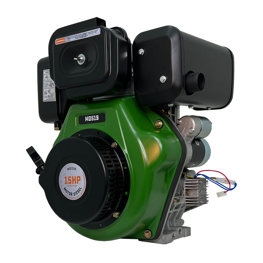 MOTOR DIESEL ECOMAX 15HP 3600RPM CUÑA EJE 1` ARRANQ ELECT