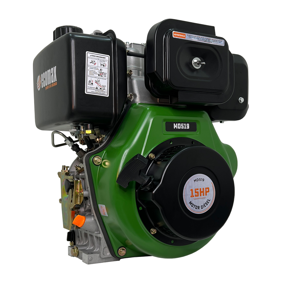 MOTOR DIESEL ECOMAX 15HP 3600RPM CUÑA EJE 1` ARRANQ ELECT