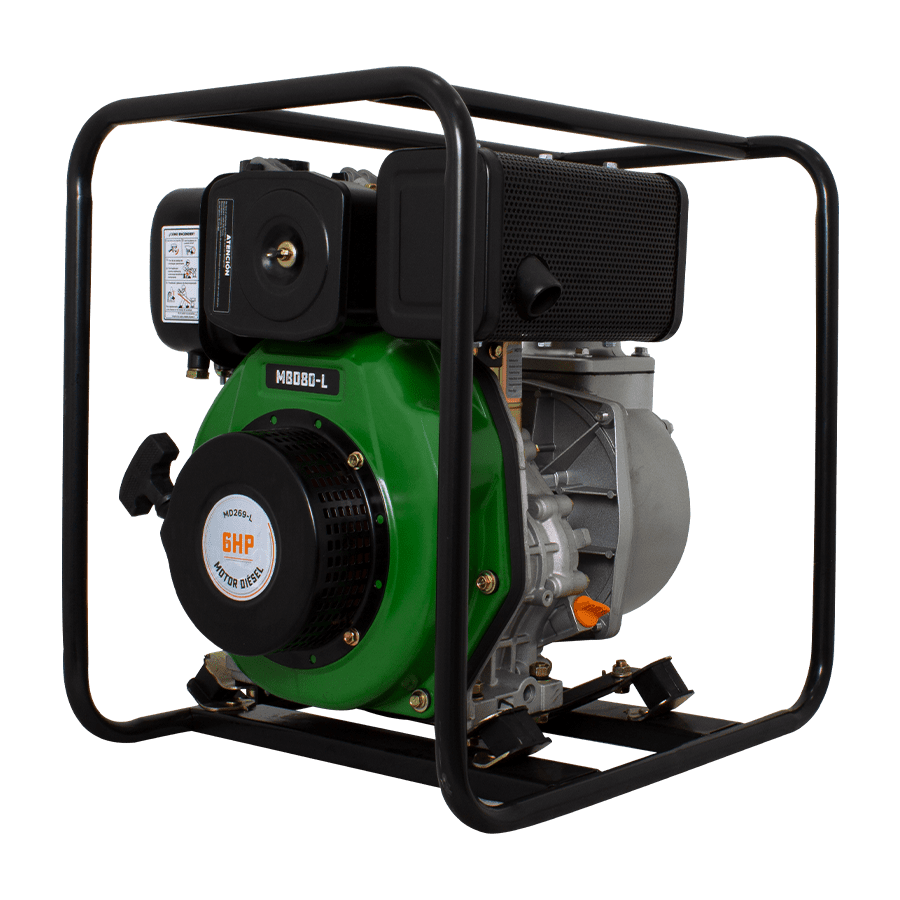 Bomba de agua diésel autocebante Ecomax MBD80-L Bombas de agua profesionales diésel alto caudal autocebante MBD80-L Marca Ecomax