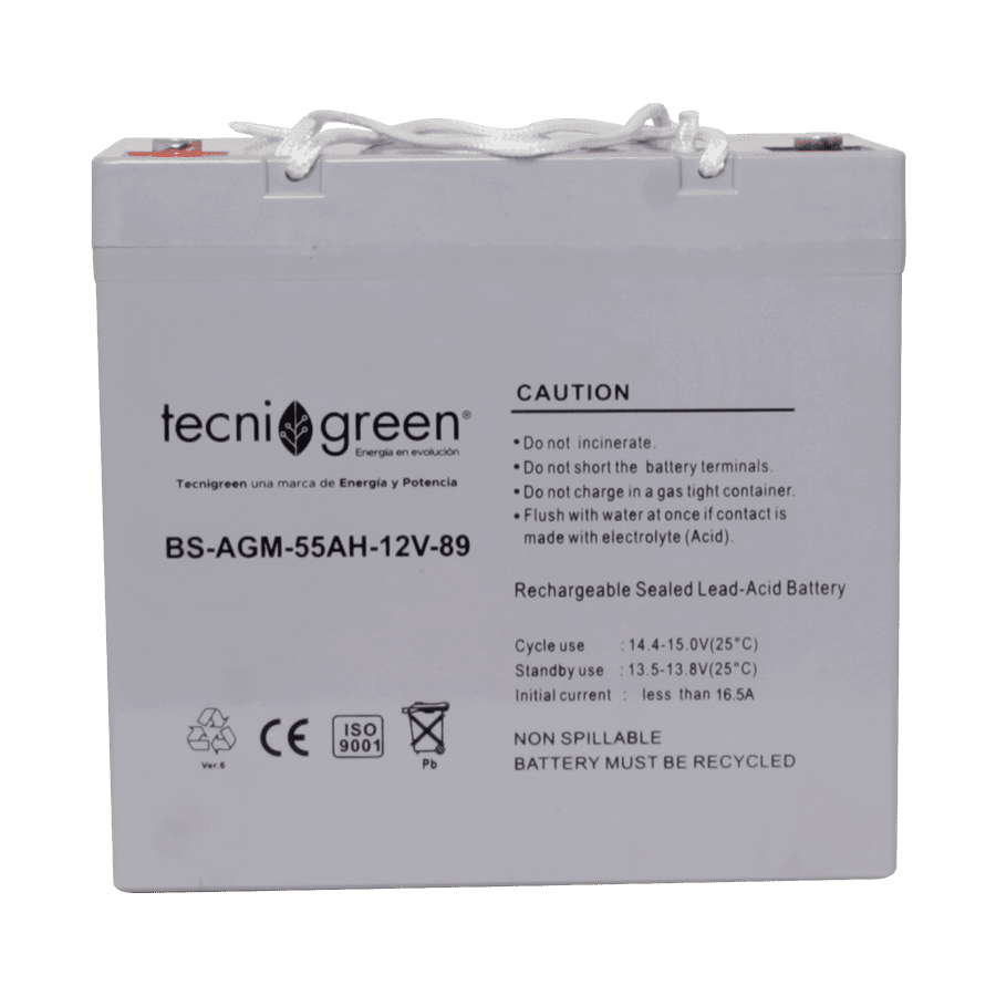 Batería Solar Tecnigreen BS-AGM-75AH-12V-89 Batería Solar Tecnigreen 75AH BS-AGM-75AH-12V-89