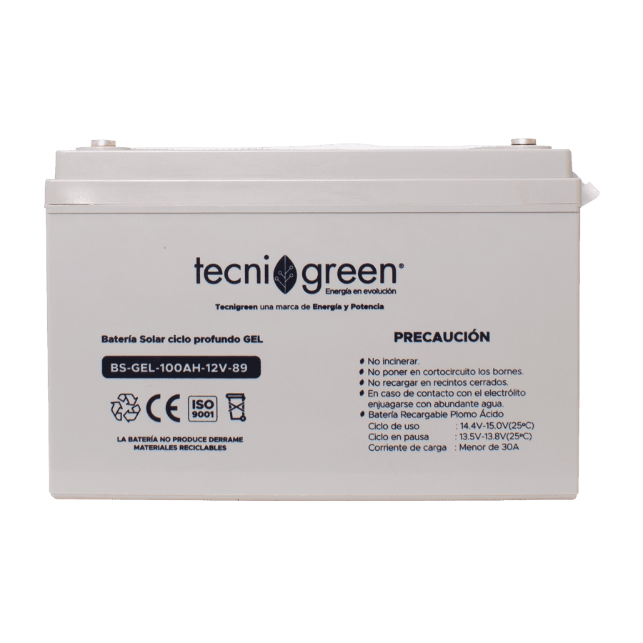 Batería Solar Tecnigreen BS-GEL-100AH-12V-89 Batería Solar GEL Tecnigreen BS-GEL-100AH-12V-89