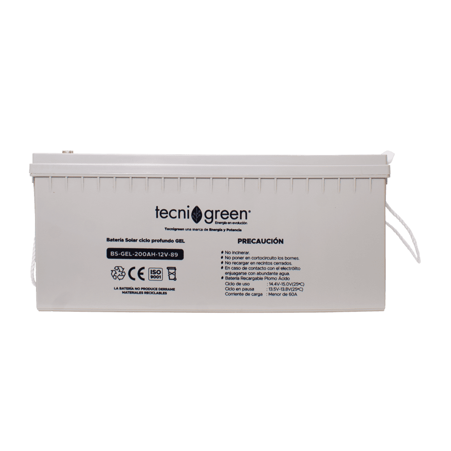 Batería sistemas solares Tecnigreen BS-GEL-200AH-12V-89 Batería sistemas solares Tecnigreen BS-GEL-200AH-12V-89